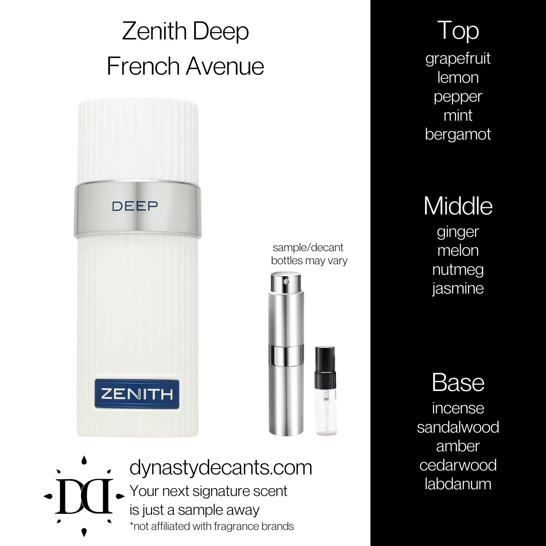 Zenith Deep by French Avenue | Fragrance Sample | Decant