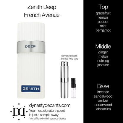 Zenith Deep by French Avenue | Fragrance Sample | Decant