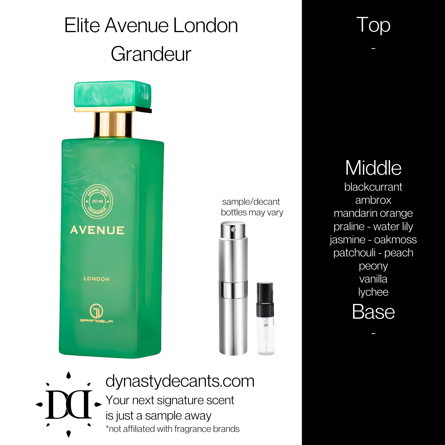 Elite Avenue London by Grandeur | Fragrance Sample | Decant