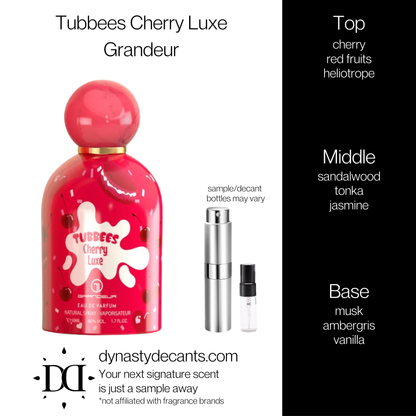Tubees Cherry Luxe by Grandeur | Fragrance Sample | Decant