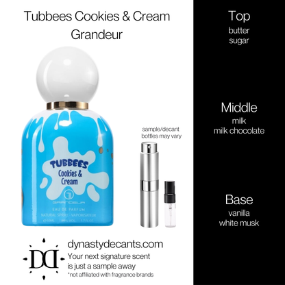 Tubbees Cookies & Cream by Grandeur | Fragrance Sample | Decant