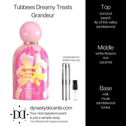 Tubees Dreamy Treats by Grandeur | Fragrance Sample | Decant