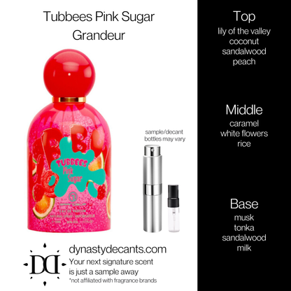 Tubbees Pink Sugar by Grandeur | Fragrance Sample | Decant