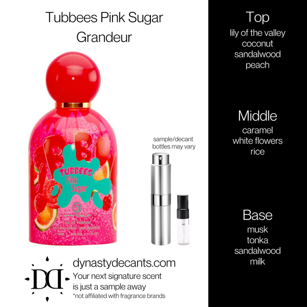 Tubbees Pink Sugar by Grandeur | Fragrance Sample | Decant