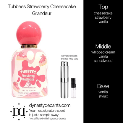Tubbees Strawberry Cheesecake by Grandeur | Fragrance Sample | Decant