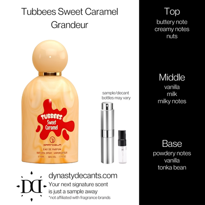 Tubbees Sweet Caramel by Grandeur | Fragrance Sample | Decant
