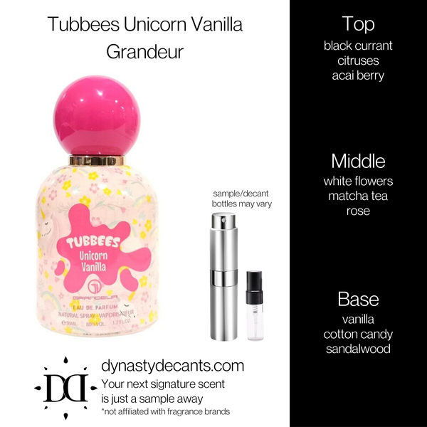 Tubbees Unicorn Vanilla by Grandeur | Fragrance Sample | Decant