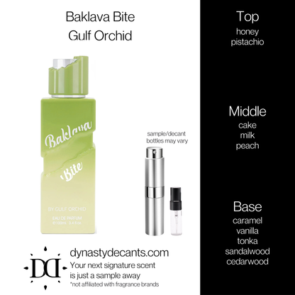 Baklava Bite by Gulf Orchid | Fragrance Sample | Decant