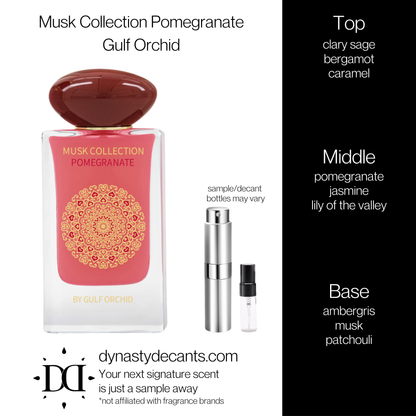 Musk Collection Pomegranate by Gulf Orchid | Fragrance Sample | Decant