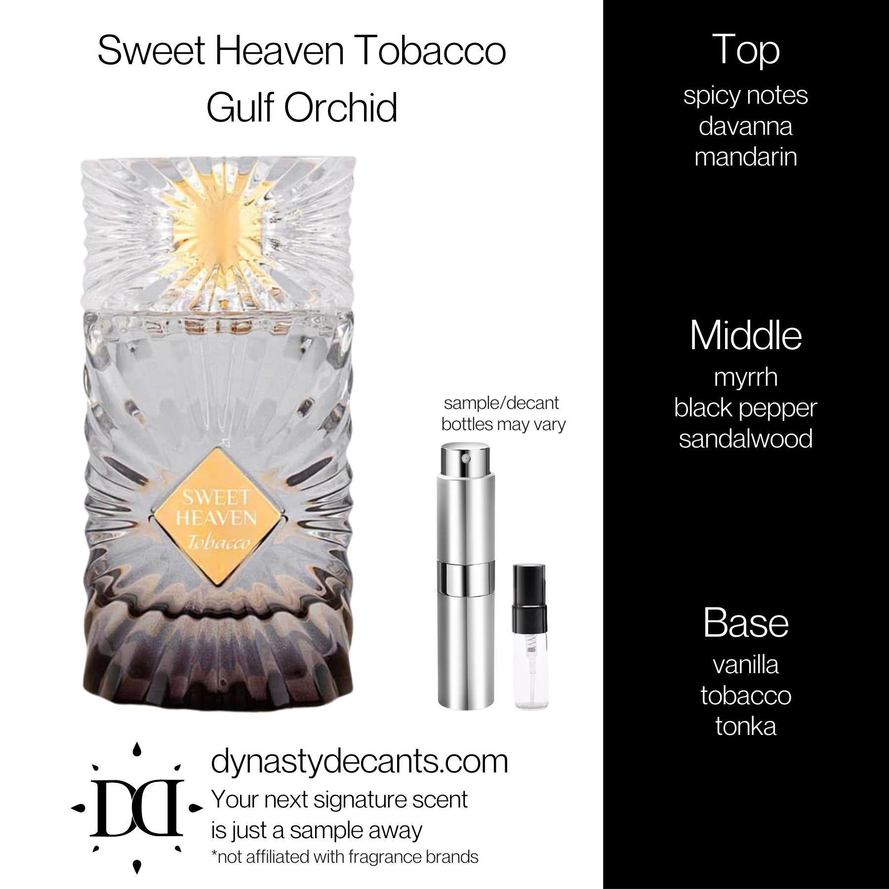 Sweet Heaven Tobacco by Gulf Orchid | Fragrance Sample | Decant