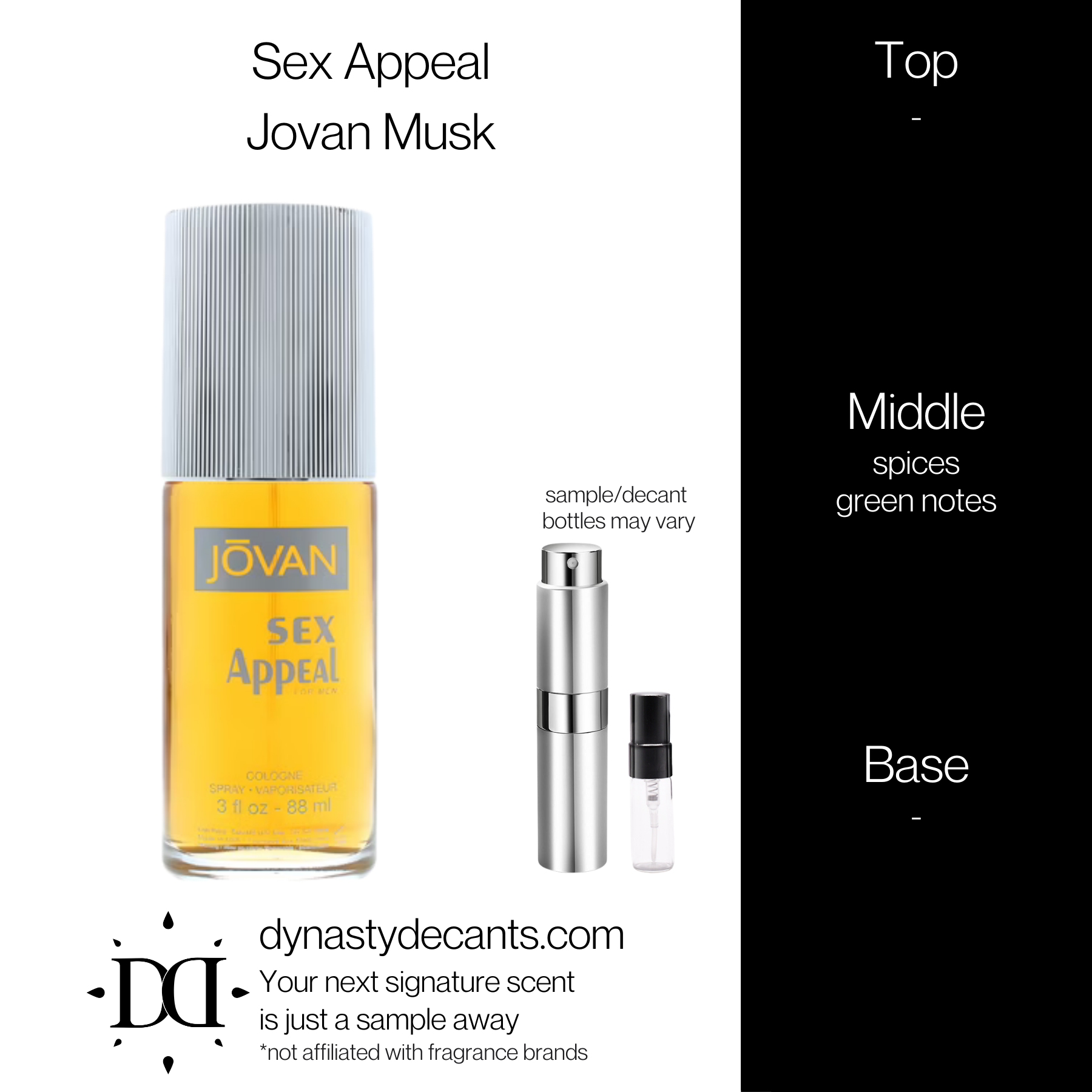 Sex Appeal by Jovan | Fragrance Sample | Decant