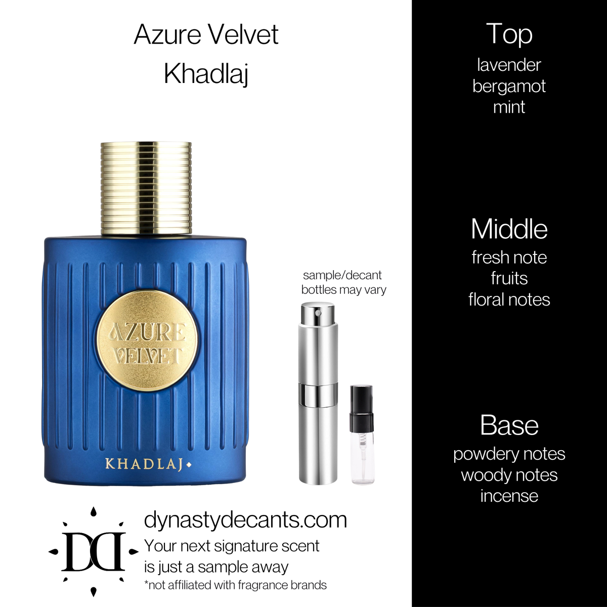 Azure Velvet by Khadlaj | Fragrance Sample | Decant