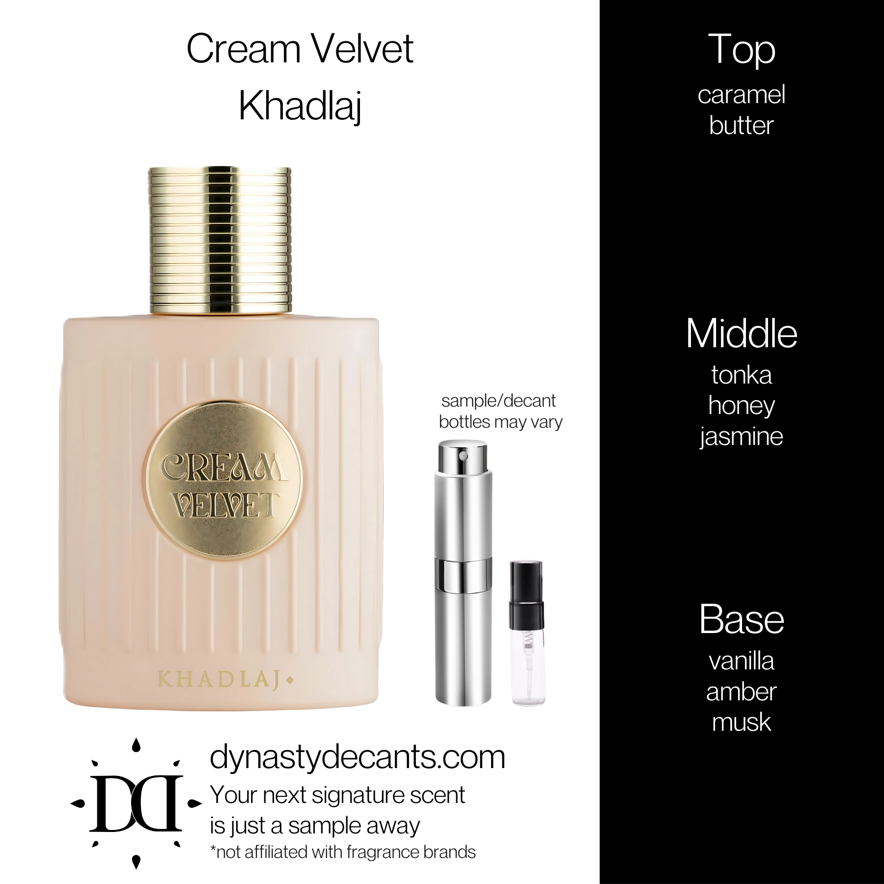 Cream Velvet by Khadlaj | Fragrance Sample | Decant