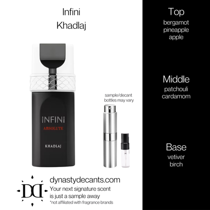 Infini by Khadlaj | Fragrance Sample | Decant