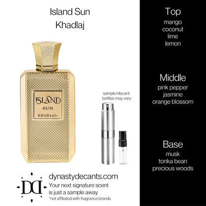 Island Sun by Khadlaj | Fragrance Sample | Decant
