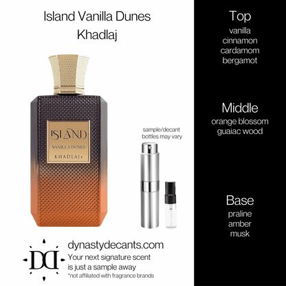 Island Vanilla Dunes by Khadlaj | Fragrance Sample | Decant