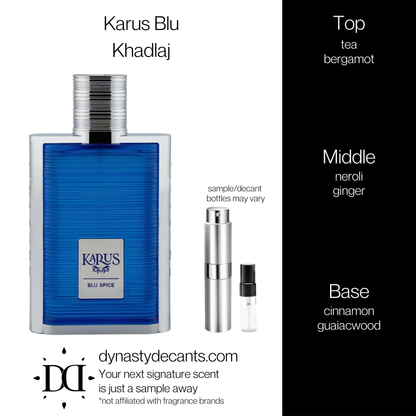 Karus Blu by Khadlaj | Fragrance Sample | Decant