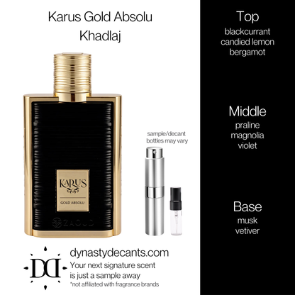 Karus Gold Absolu by Khadlaj | Fragrance Sample | Decant
