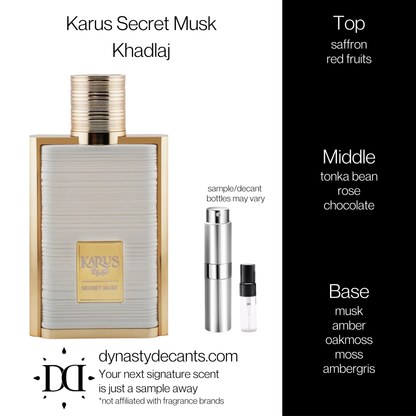 Karus Secret Musk by Khadlaj | Fragrance Sample | Decant