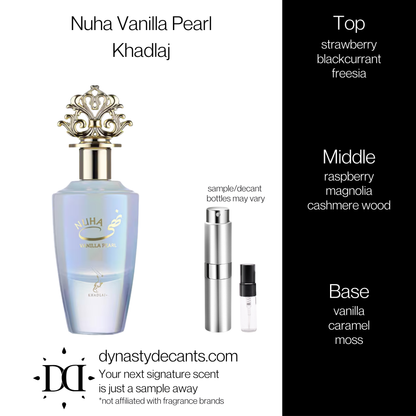 Nuha Vanilla Pearl by Khadlaj | Fragrance Sample | Decant