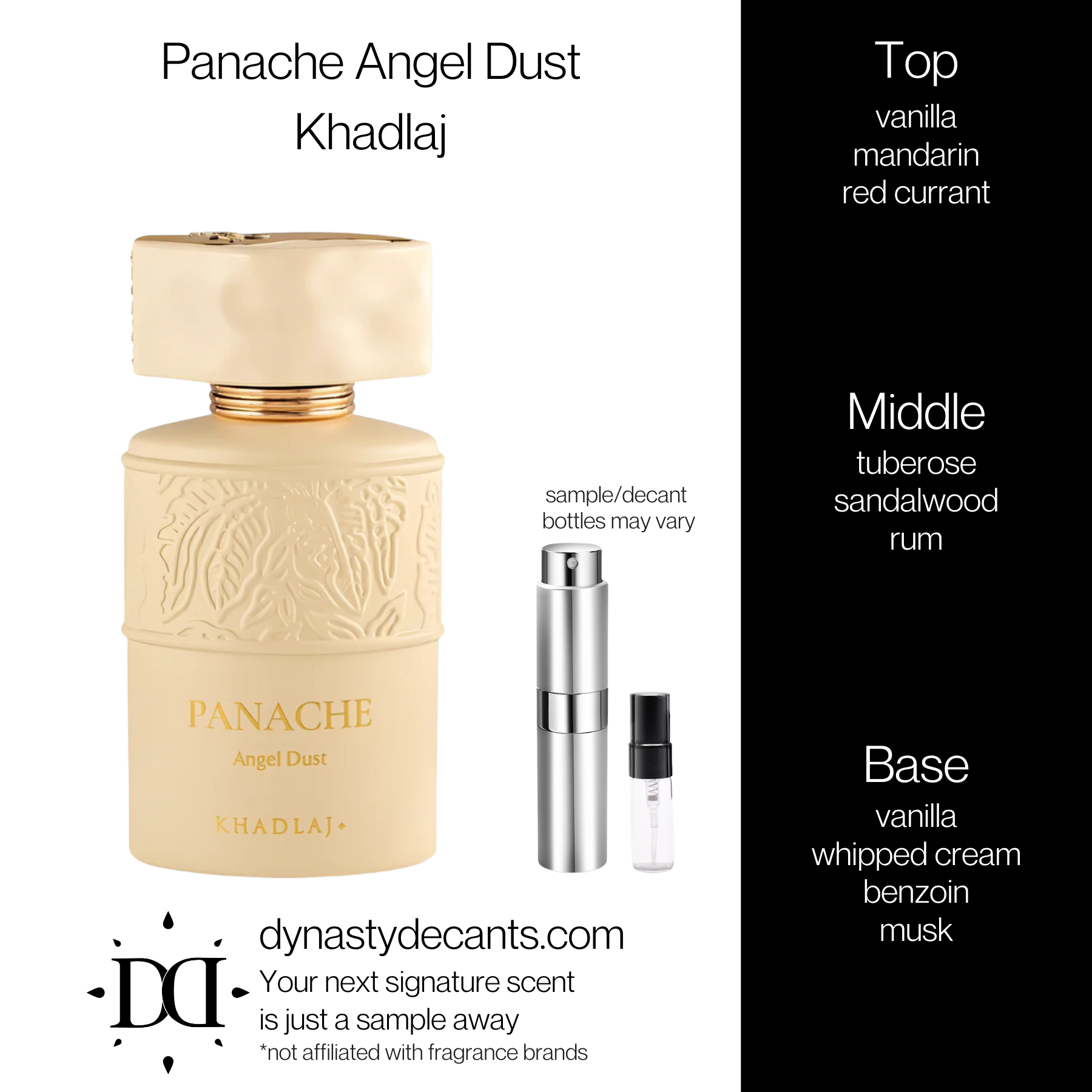 Panache Angel Dust by Khadlaj | Fragrance Sample | Decant