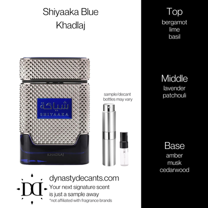 Shiyaaka Blue by Khadlaj | Fragrance Sample | Decant