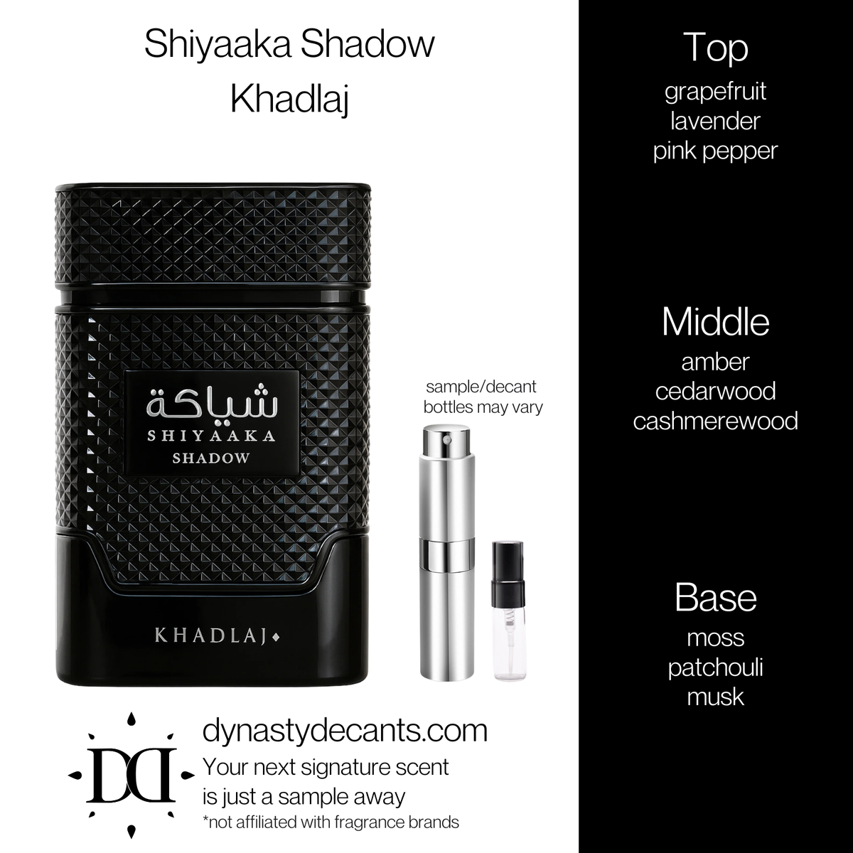 Shiyaaka Shadow by Khadlaj | Fragrance Sample | Decant