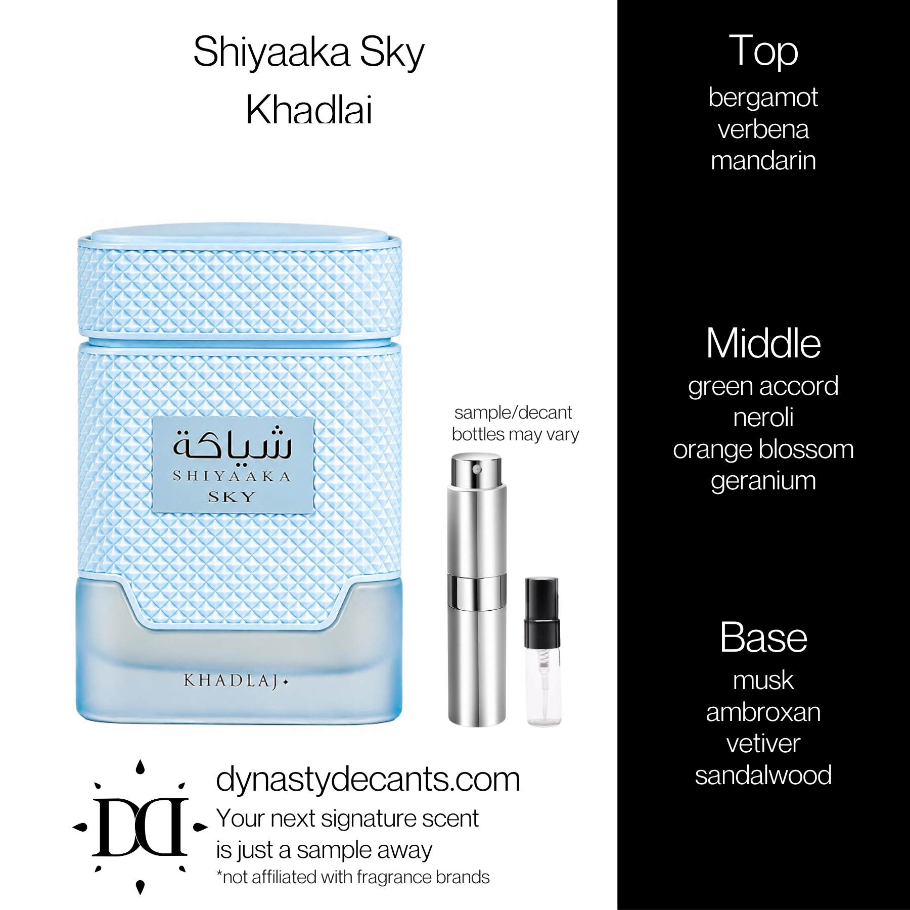 Shiyaaka Sky by Khadlaj | Fragrance Sample | Decant