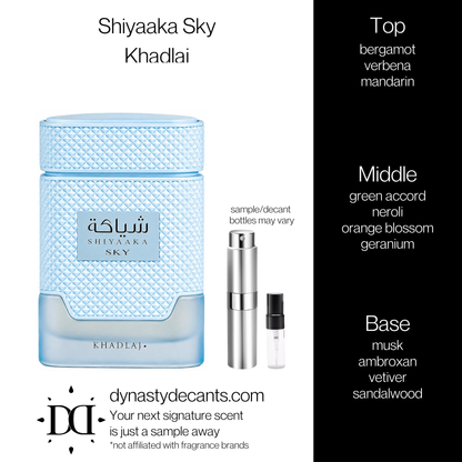 Shiyaaka Sky by Khadlaj | Fragrance Sample | Decant
