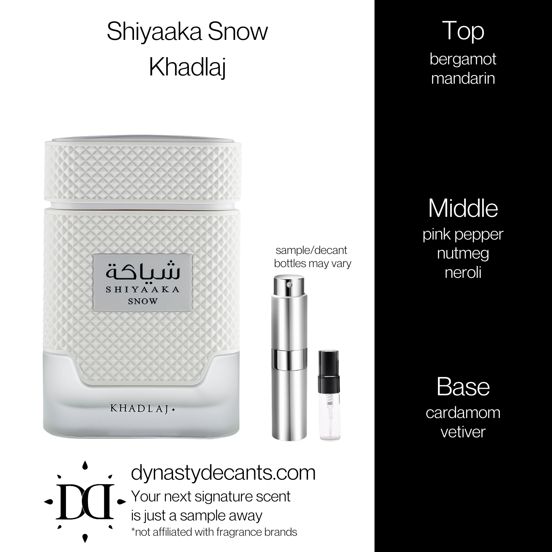 Shiyaaka Snow by Khadlaj | Fragrance Sample | Decant