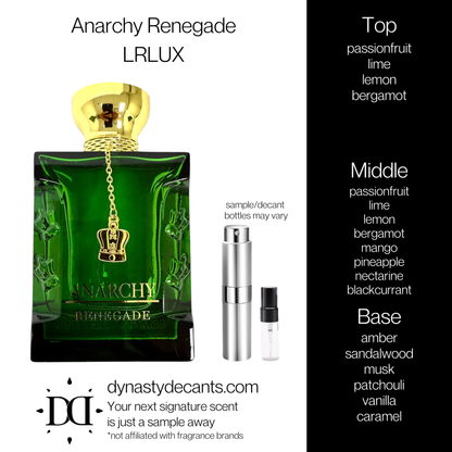 Anarchy Renegade by LRLUX | Fragrance Sample | Decant