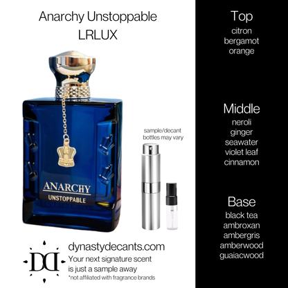 Anarchy Unstoppable by LRLUX | Fragrance Sample | Decant