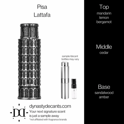 Pisa by Lattafa | Fragrance Sample | Decant