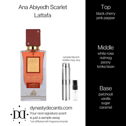 Ana Abiyedh Scarlet by Lattafa | Fragrance Sample | Decant