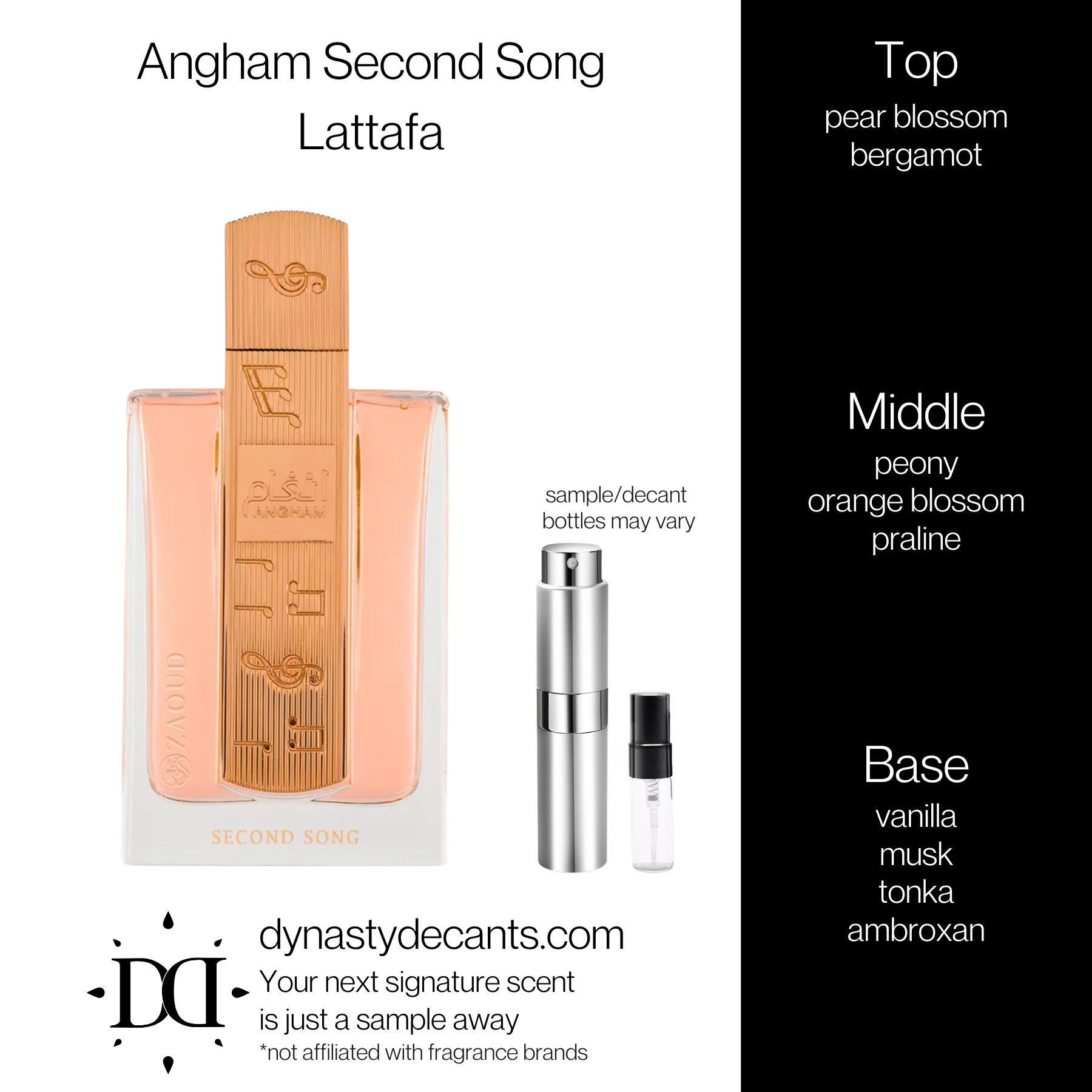 Angham Second Song by Lattafa | Fragrance Sample | Decant