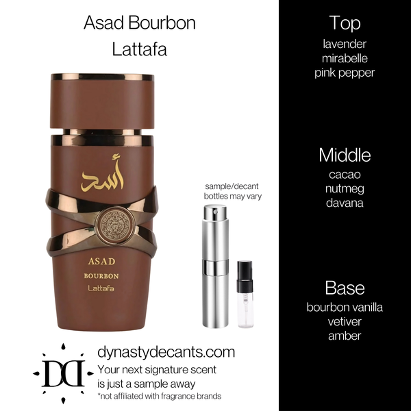 Asad Bourbon by Lattafa | Fragrance Sample | Decant
