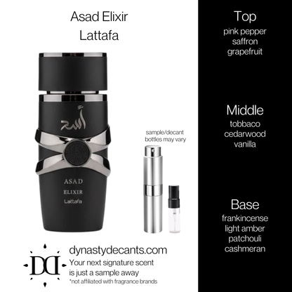 Asad Elixir by Lattafa | Fragrance Sample | Decant