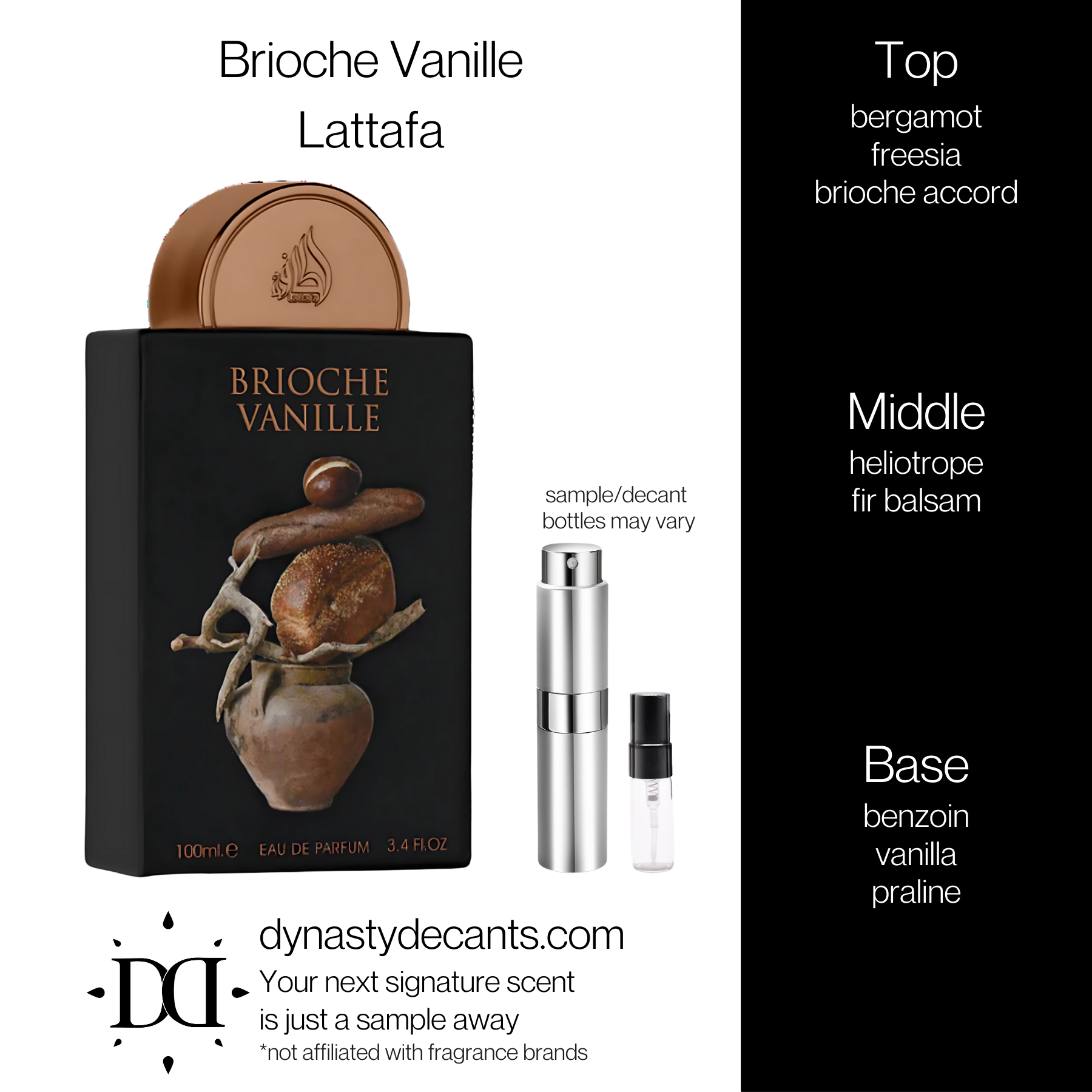 Brioche Vanille by Lattafa | Fragrance Sample | Decant
