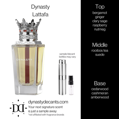 Dynasty by Lattafa | Fragrance Sample | Decant