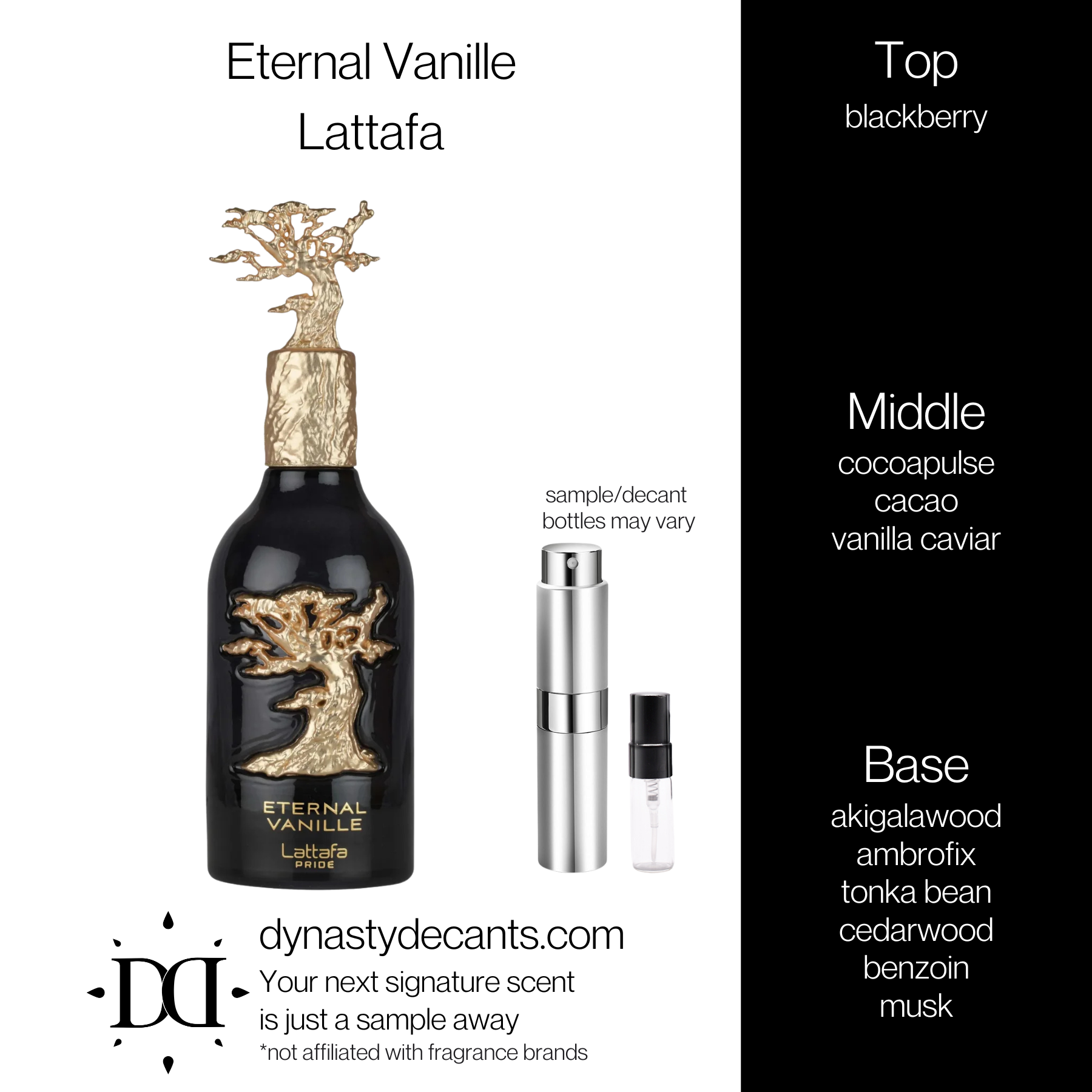 Eternal Vanille by Lattafa | Fragrance Sample | Decant