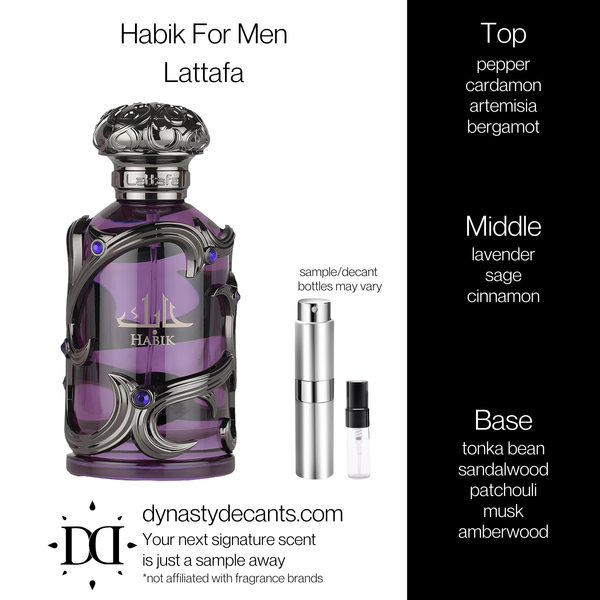 Habik For Men by Lattafa | Fragrance Sample | Decant