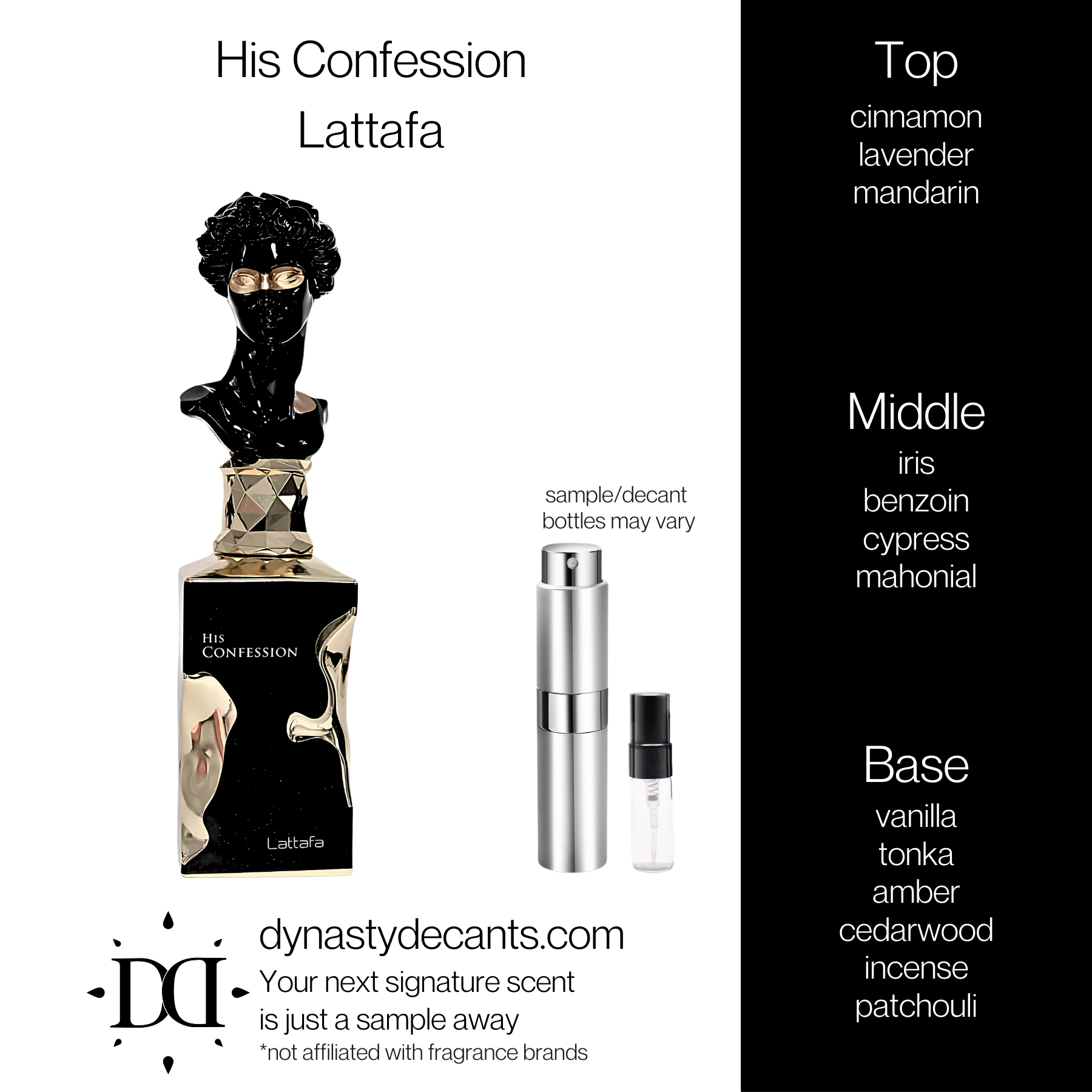 His Confession by Lattafa | Fragrance Sample | Decant