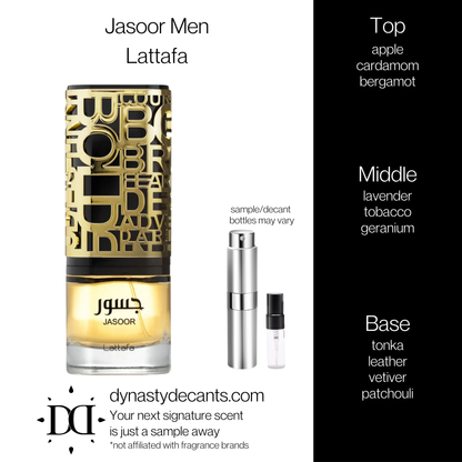 Jasoor Men by Lattafa | Fragrance Sample | Decant