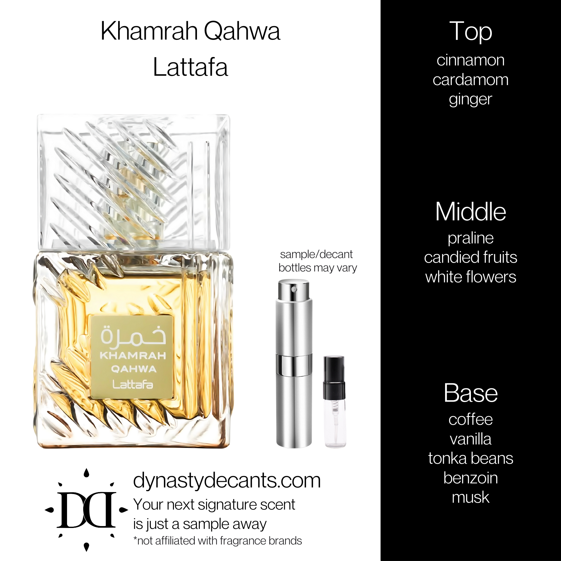 Khamrah Qahwa by Lattafa | Fragrance Sample | Decant