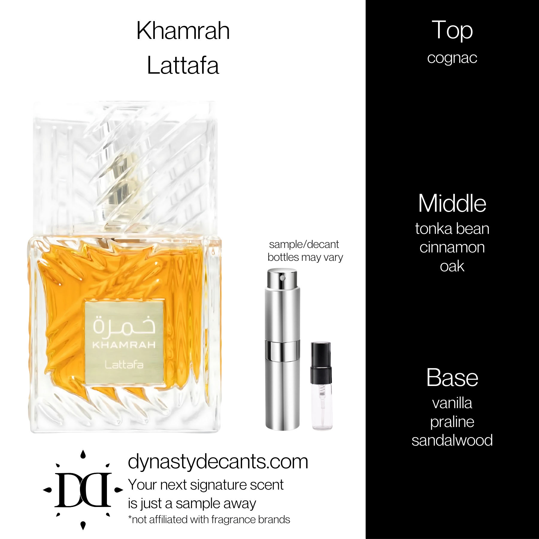 Khamrah by Lattafa | Fragrance Sample | Decant