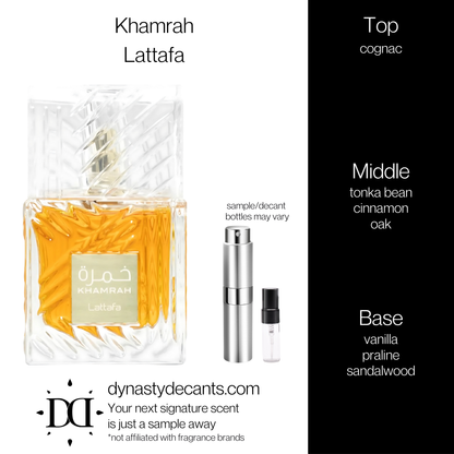 Khamrah by Lattafa | Fragrance Sample | Decant