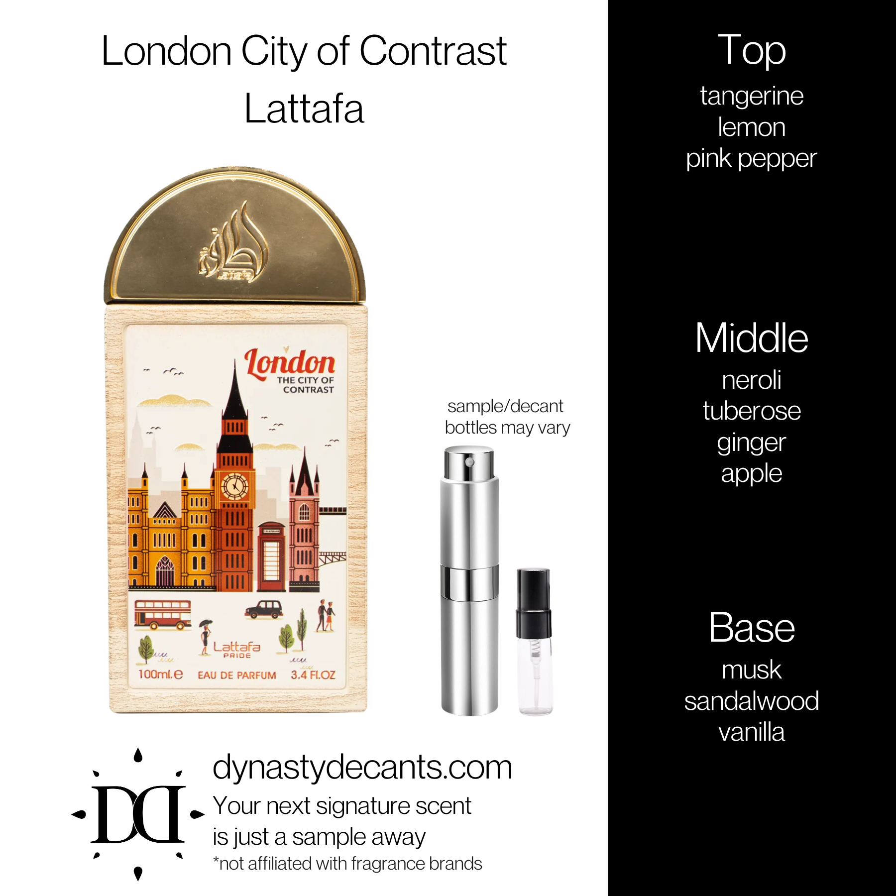 London City of Contrast by Lattafa | Fragrance Sample | Decant
