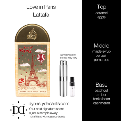 Love in Paris by Lattafa | Fragrance Sample | Decant