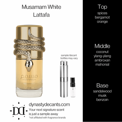 Musamam White by Lattafa | Fragrance Sample | Decant