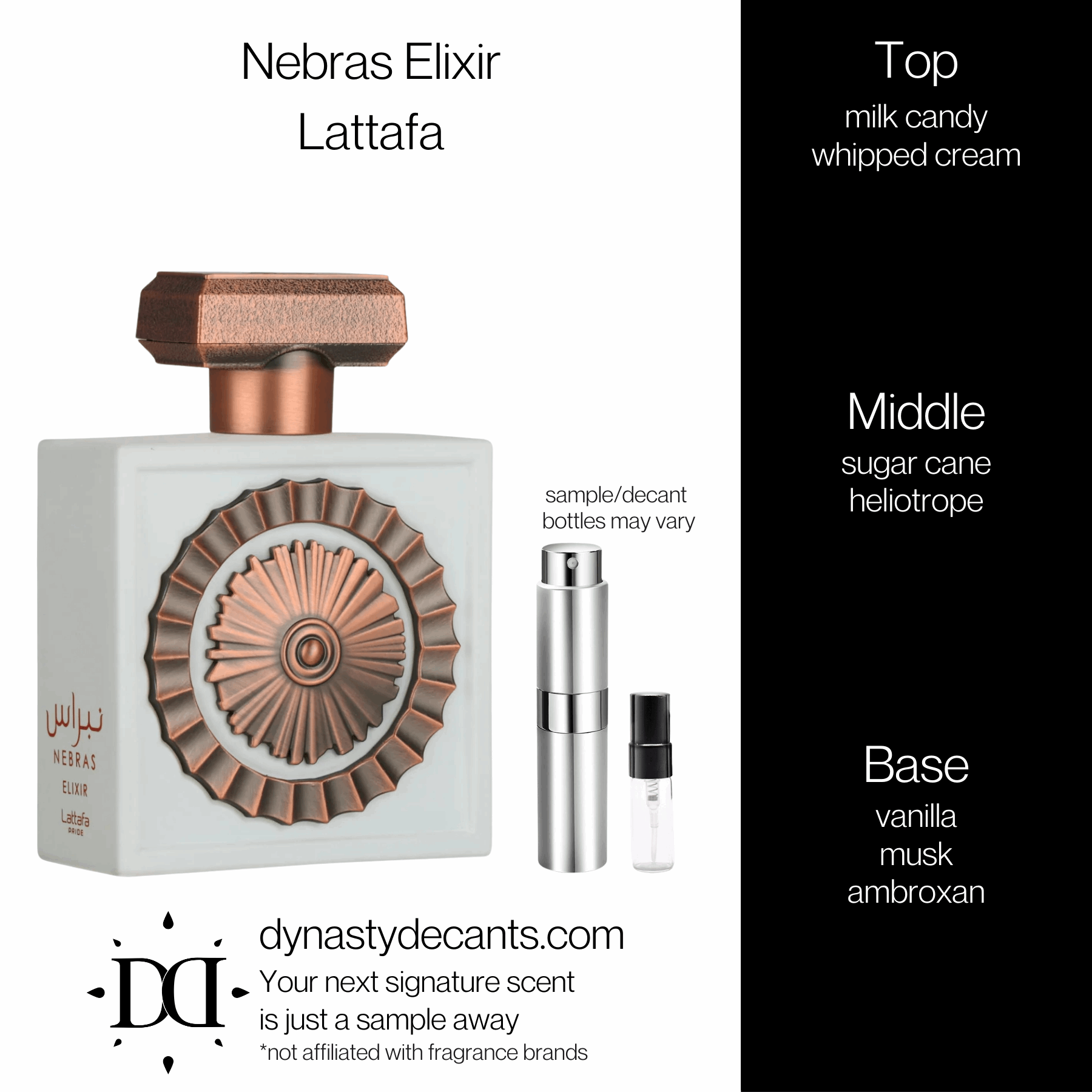 Nebras Elixir by Lattafa | Fragrance Sample | Decant